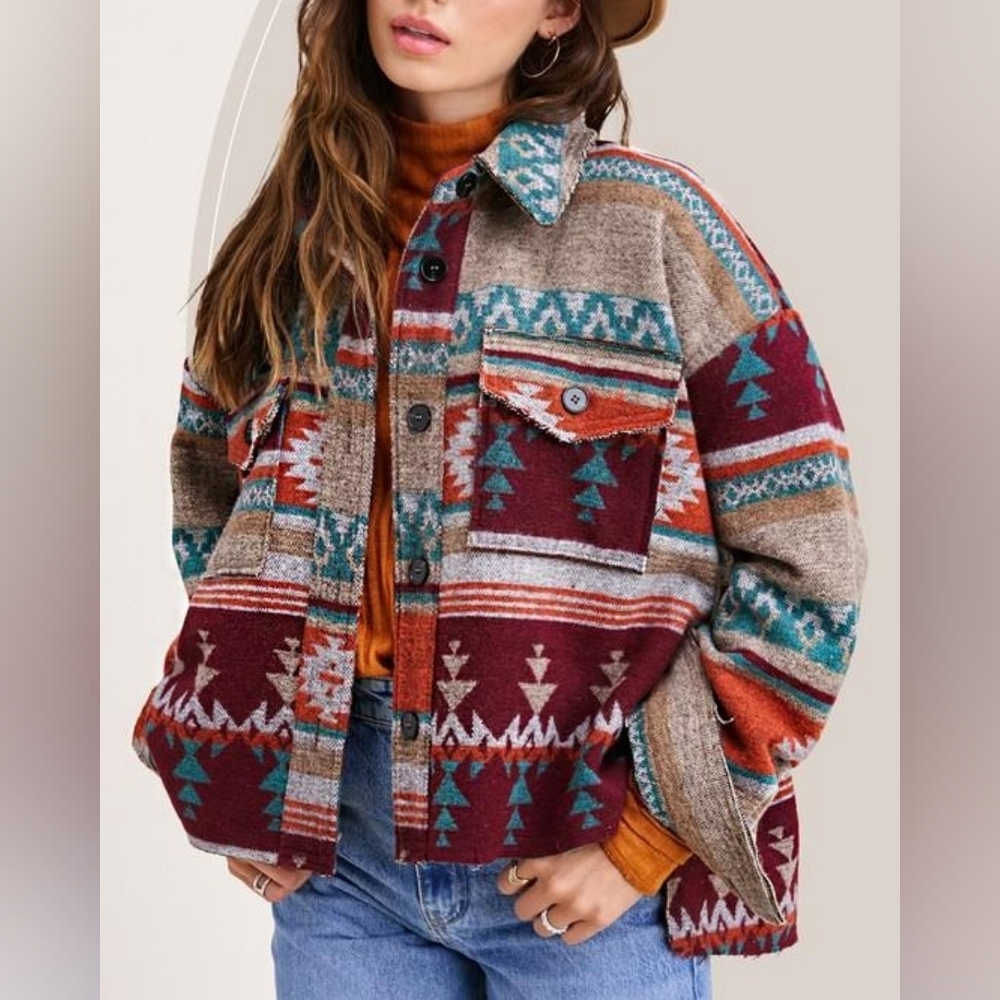 Aztec Print Jacket Western